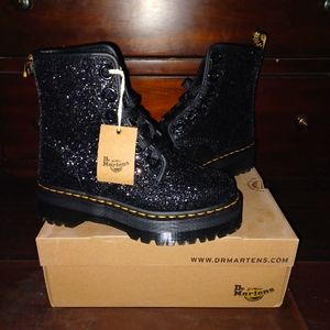 Dr. Martens Sparkly Black Combat Boots